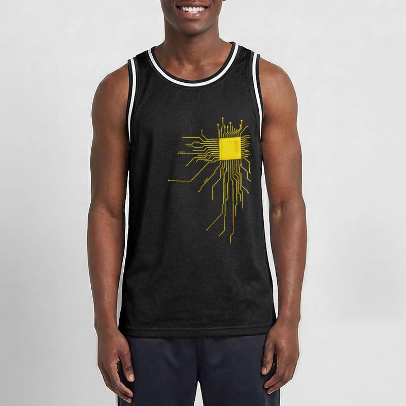 platine Core cpu Computer Nerd Programmierer admin Männer Basketball-Trikot