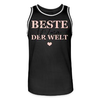 Beste Oma Der Welt - Männer Basketball-Trikot - Schwarz/Weiß - Vorne - AI Model Male 185 dark (185cm)