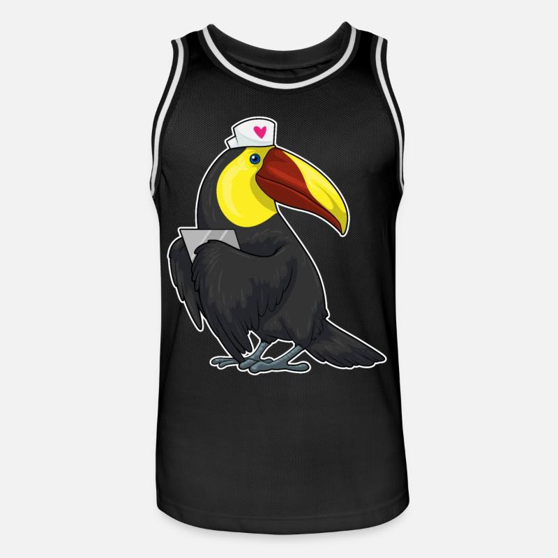Bloc-notes de Toucan Nurse - Maillot de basket Homme - noir/blanc