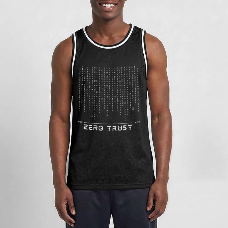 Zero Trust Binary Code Men's Basketball Jersey