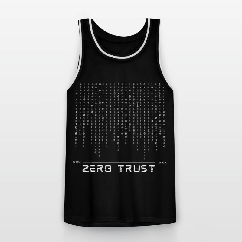 Zero Trust Binary Code Men's Basketball Jersey