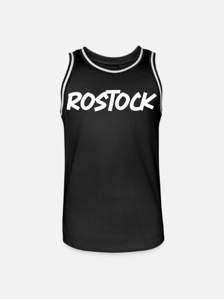 Rostock - Männer Basketball-Trikot - Schwarz/Weiß