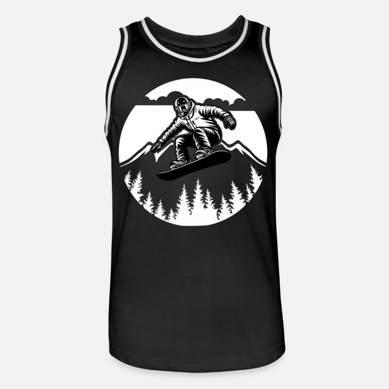 Conception de snowboard de nouvelle génération pour la performance et le style - Maillot de basket Homme - noir/blanc