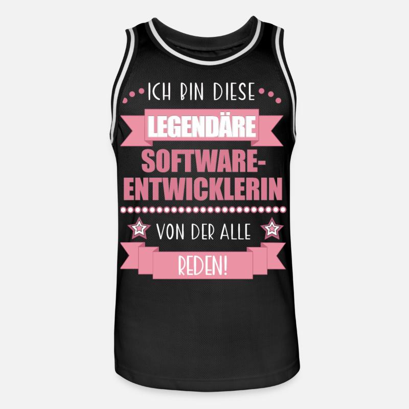 Softwareentwicklerin Codeexpertin süßes Geschenk - Männer Basketball-Trikot - Schwarz/Weiß