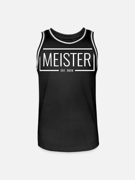 Meister Est. 2026 - Männer Basketball-Trikot - Schwarz/Weiß