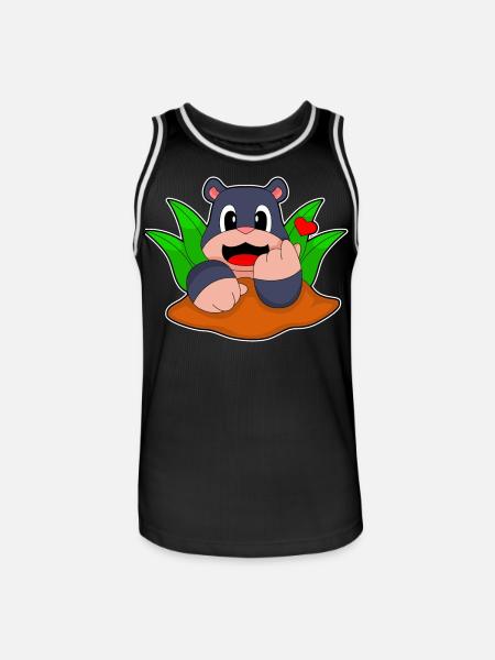 Funny Mole - Men's Basketball Jersey - black/white