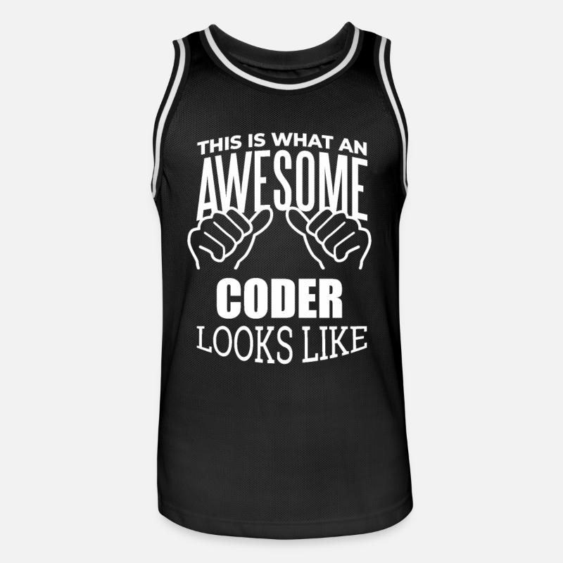 Coder - Men's Basketball Jersey - black/white