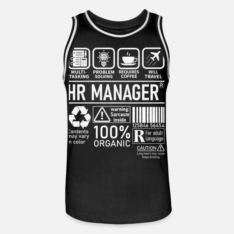 Hr Manager multi tasking problem solving - Männer Basketball-Trikot - Schwarz/Weiß