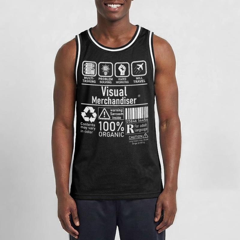 Visual Merchandiser multi tasking problem solving Men's Basketball Jersey