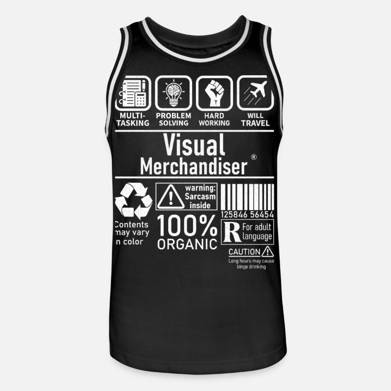 Visual Merchandiser résolution de problèmes multitâches - Maillot de basket Homme - noir/blanc