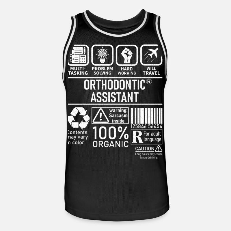 Orthodontic Assistant multi tasking problem - Männer Basketball-Trikot - Schwarz/Weiß