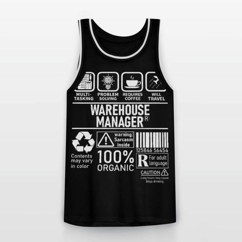 Warehouse Manager multi tasking problem solving Men's Basketball Jersey