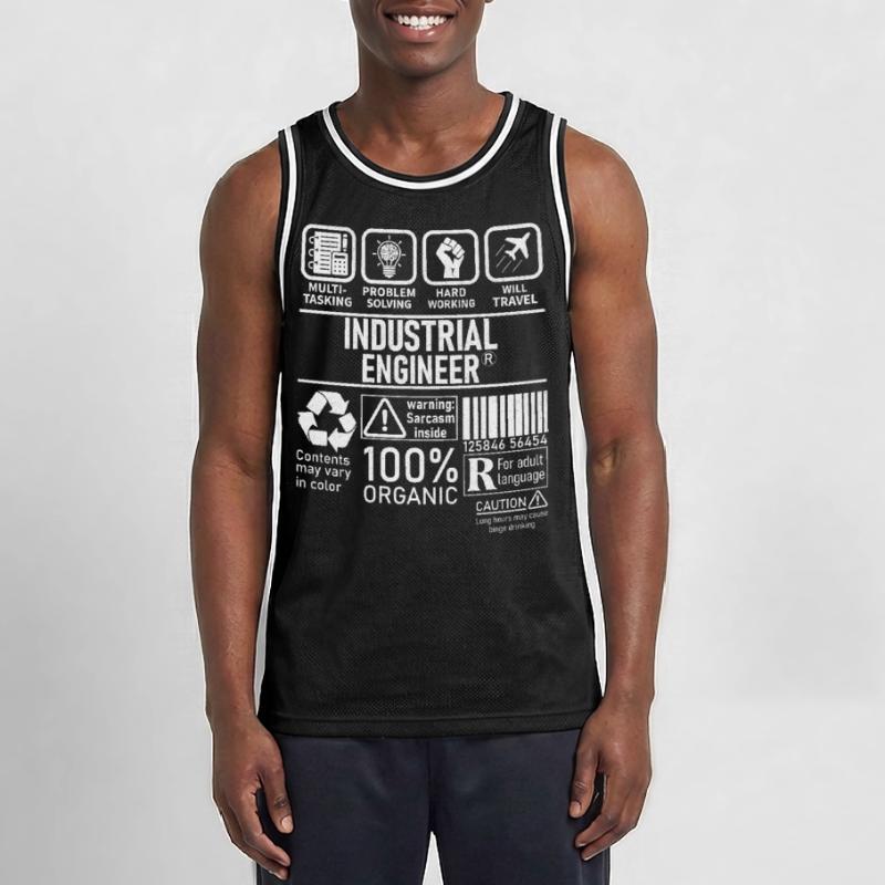 Industrial Engineer multi tasking problem solving Men's Basketball Jersey