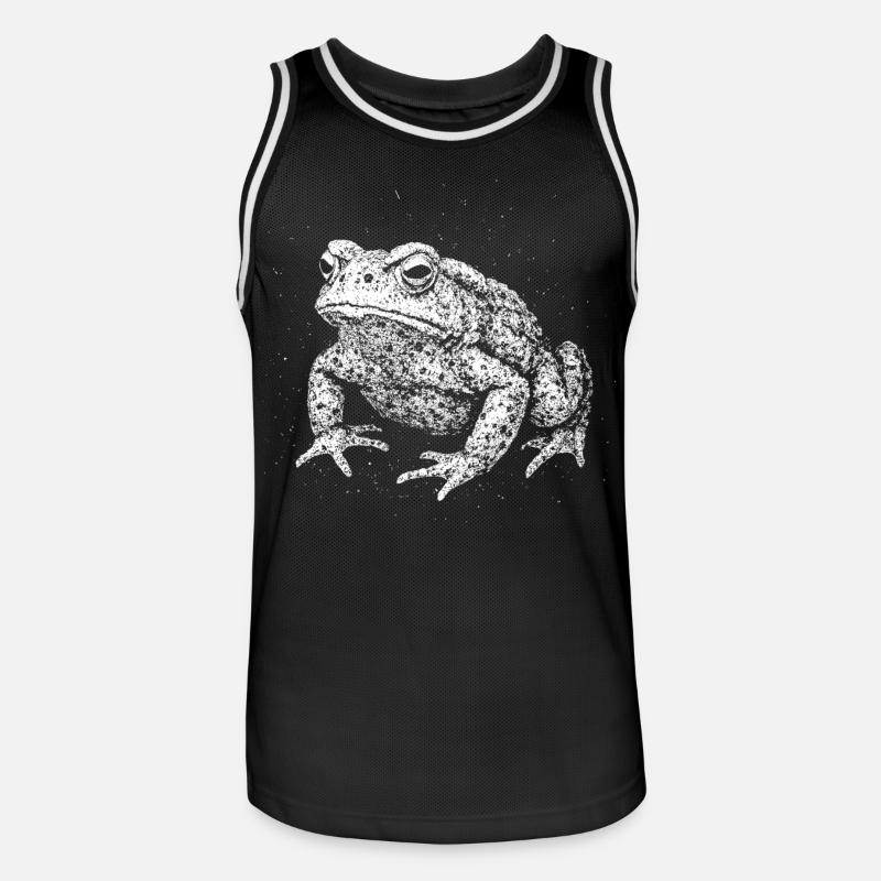 Kröte - Männer Basketball-Trikot - Schwarz/Weiß