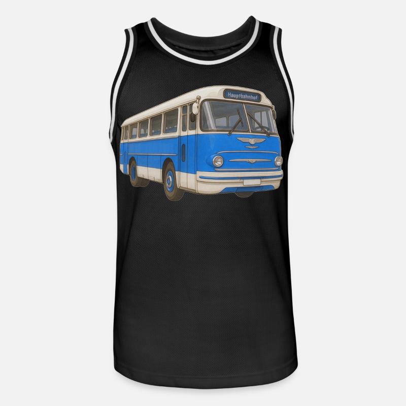 Old blue bus - Men's Basketball Jersey - black/white