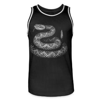 Serpent - Maillot de basket Homme - noir/blanc - Devant - AI Model Male 185 dark (185cm)