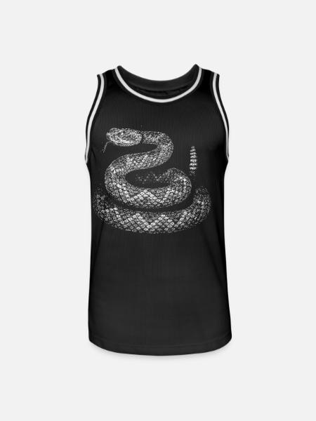 Snake - Men's Basketball Jersey - black/white