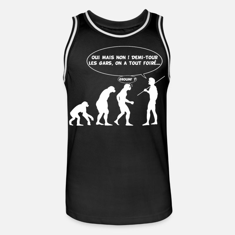 Evolution error (white) - Men's Basketball Jersey - black/white