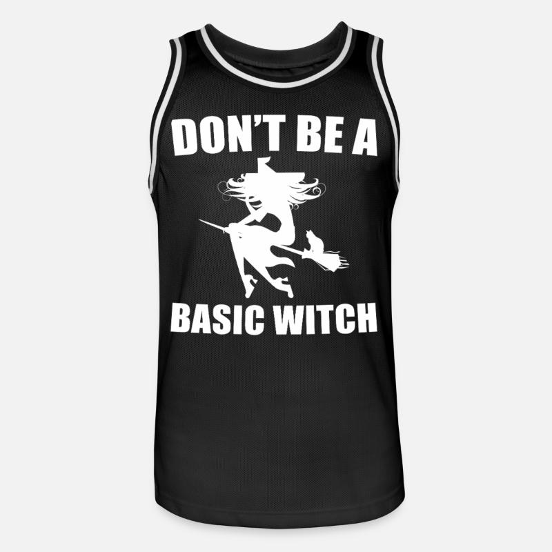 Don't Be A Basic Witch - Men's Basketball Jersey - black/white