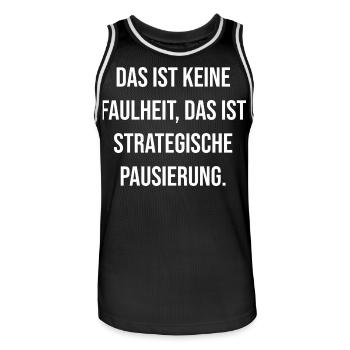 Typographie de rupture stratégique - Maillot de basket Homme - noir/blanc - Devant - AI Model Male 185 dark (185cm)