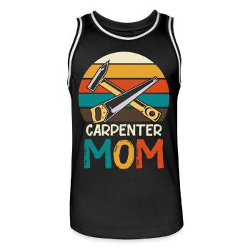 Schreiner Mutter Retro Werkzeug - Männer Basketball-Trikot - Schwarz/Weiß - Vorne - AI Model Male 185 dark (185cm)