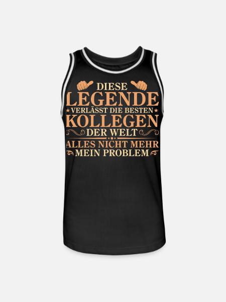 Rente Pension Abschied Kollege Geschenk - Männer Basketball-Trikot - Schwarz/Weiß