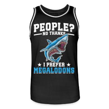 Équipe de recherche Megalodon Megalodon Shark Lover - Maillot de basket Homme - noir/blanc - Devant - AI Model Male 185 dark (185cm)