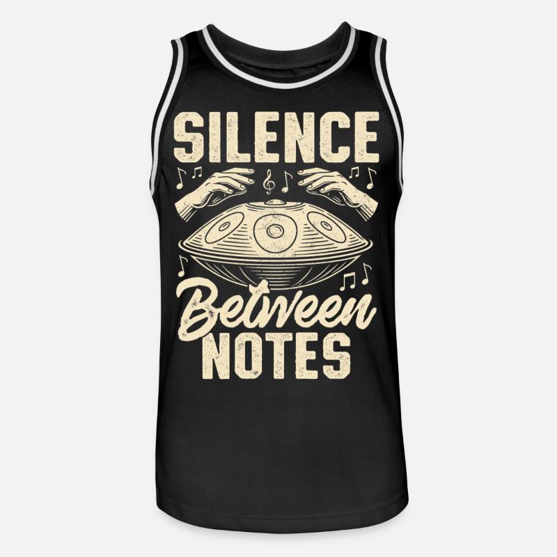 Silence Between Notes - Männer Basketball-Trikot - Schwarz/Weiß