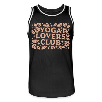 Club de groupe des amateurs de yoga esthétique beige - Maillot de basket Homme - noir/blanc - Devant - AI Model Male 185 dark (185cm)
