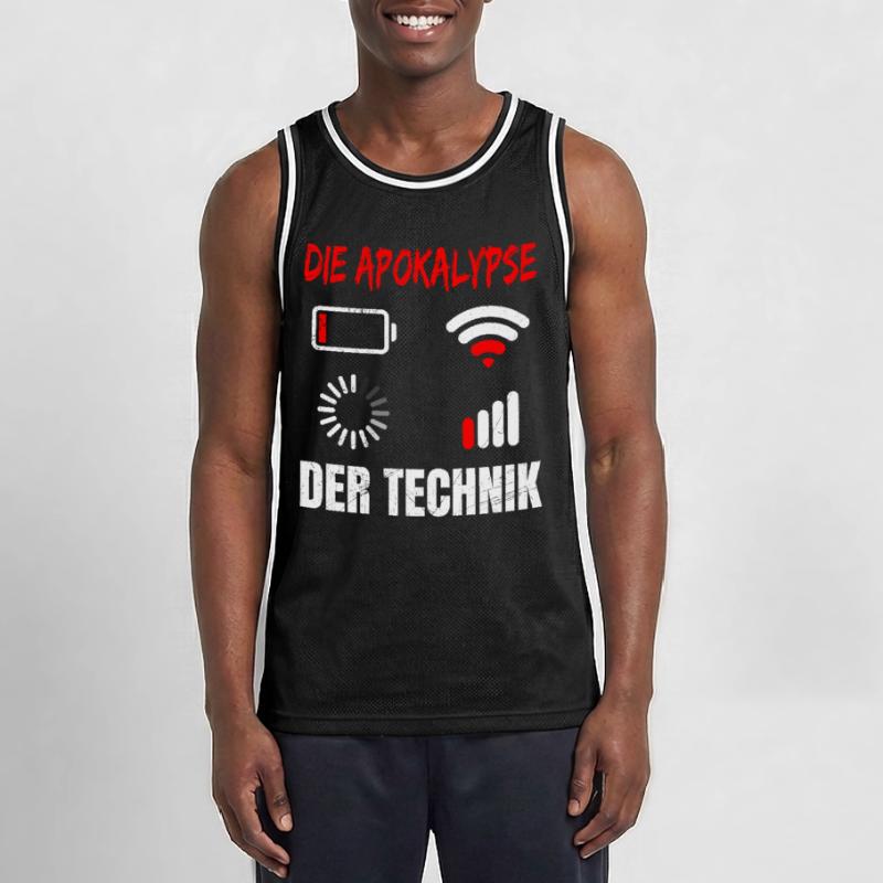 Coder DIE APOKALYPSE DER TECHNIK LUSTIG Männer Basketball-Trikot