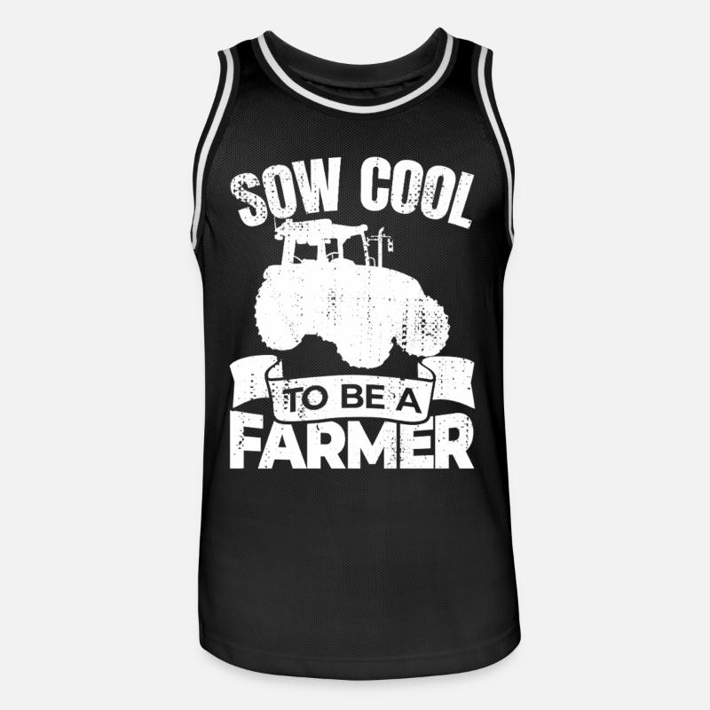 So Cool ein Bauer zu sein - Männer Basketball-Trikot - Schwarz/Weiß
