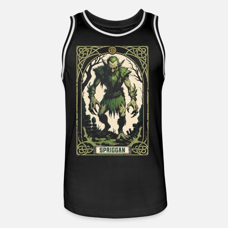 Spriggan Mythological Creatures - Men's Basketball Jersey - black/white