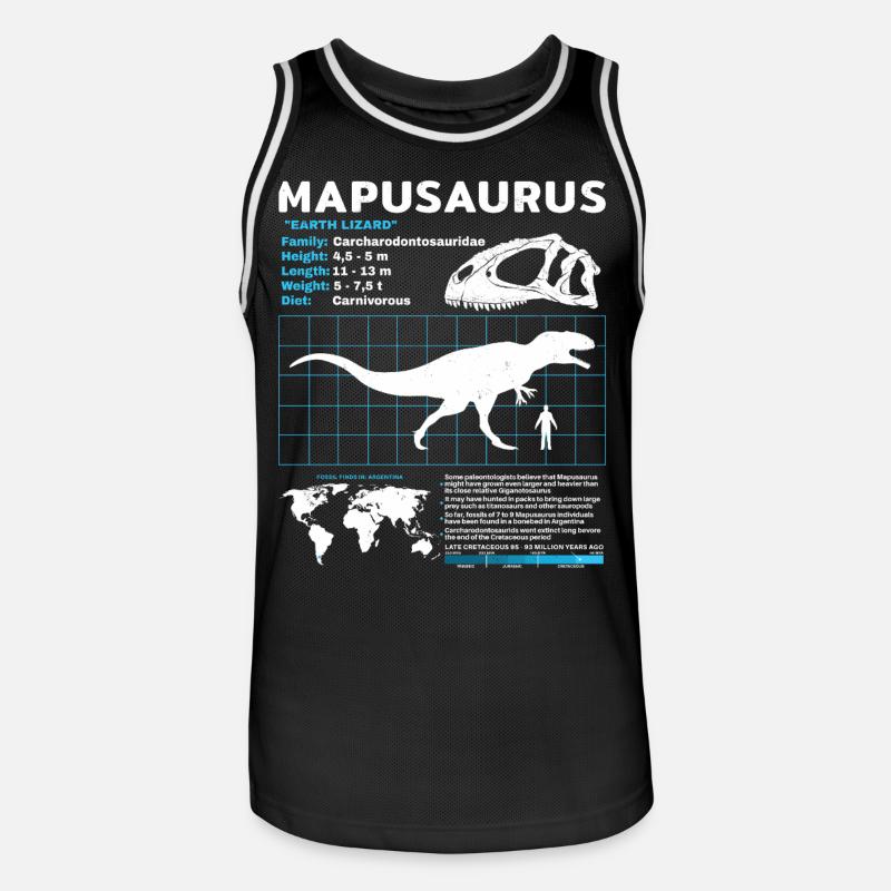 Fiche d’information sur Mapusaurus - Maillot de basket Homme - noir/blanc