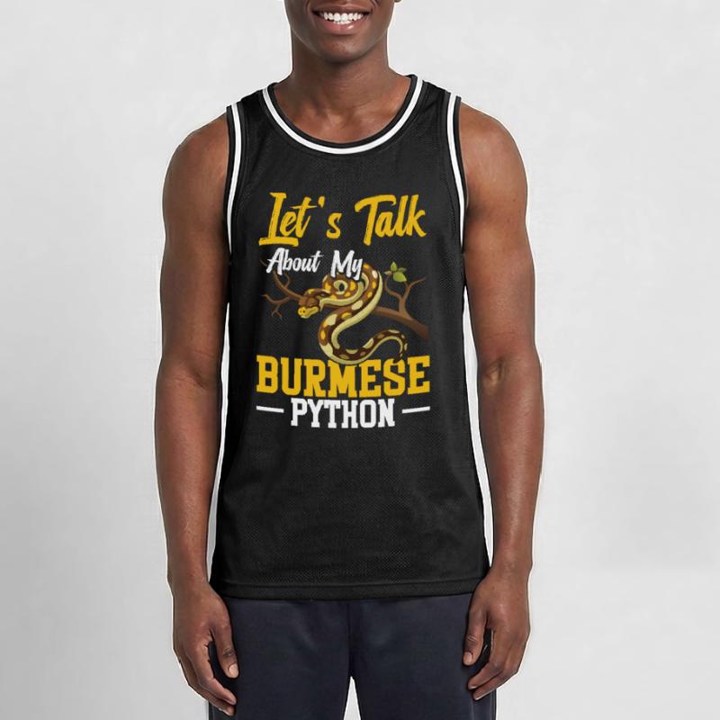 Propriétaire de python birman, terriarium de serpent, cacher un python Maillot de basket Homme