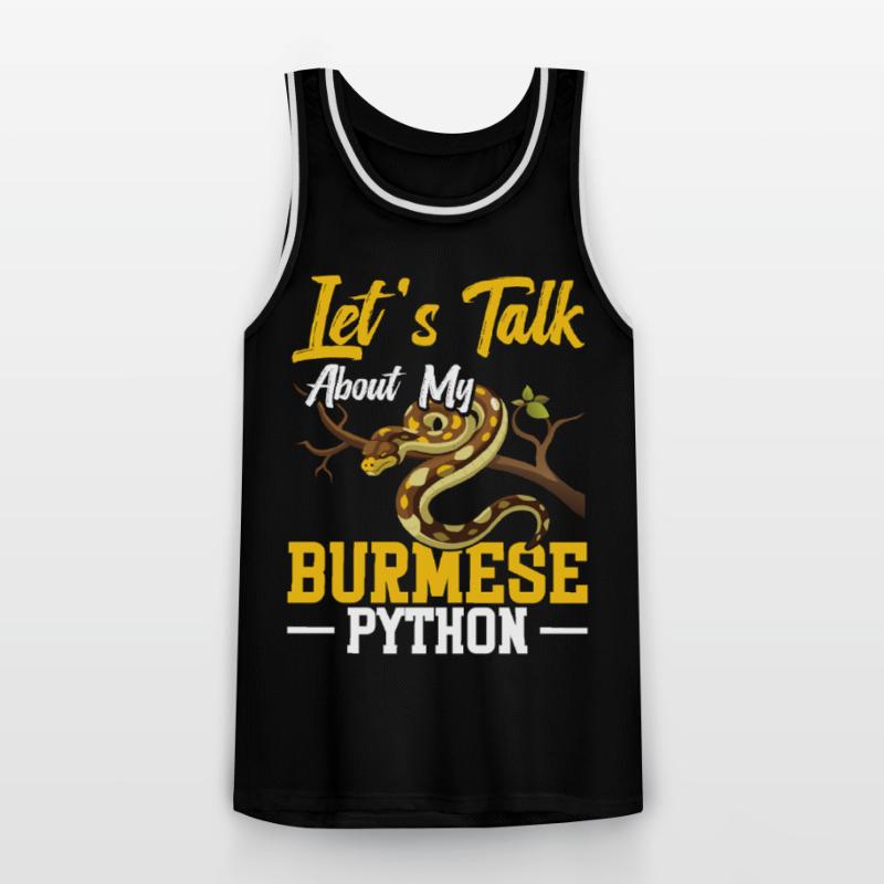 Propriétaire de python birman, terriarium de serpent, cacher un python Maillot de basket Homme