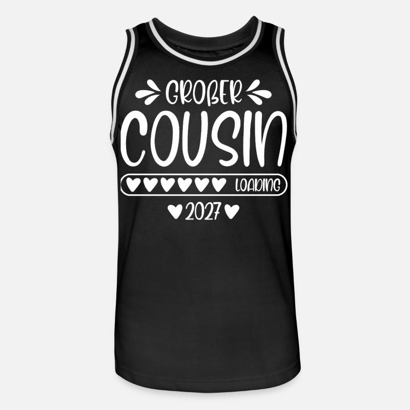 Großer Cousin 2027 loading - Männer Basketball-Trikot - Schwarz/Weiß