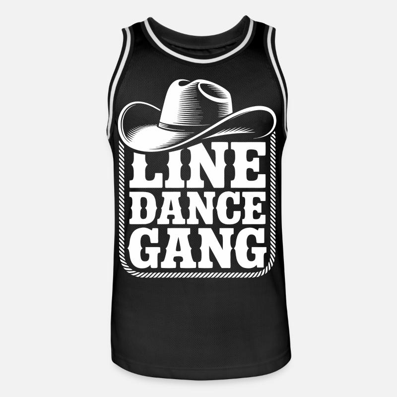 Line Dance-gänget - Basebollinne herr - svart/vit