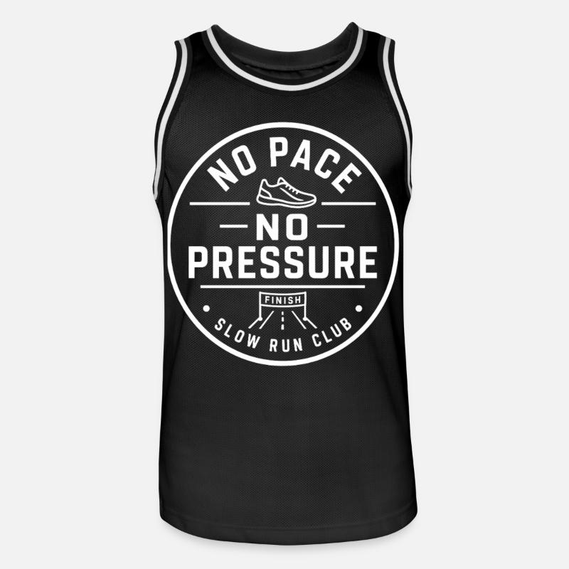 Pas de rythme, pas de pression - Maillot de basket Homme - noir/blanc