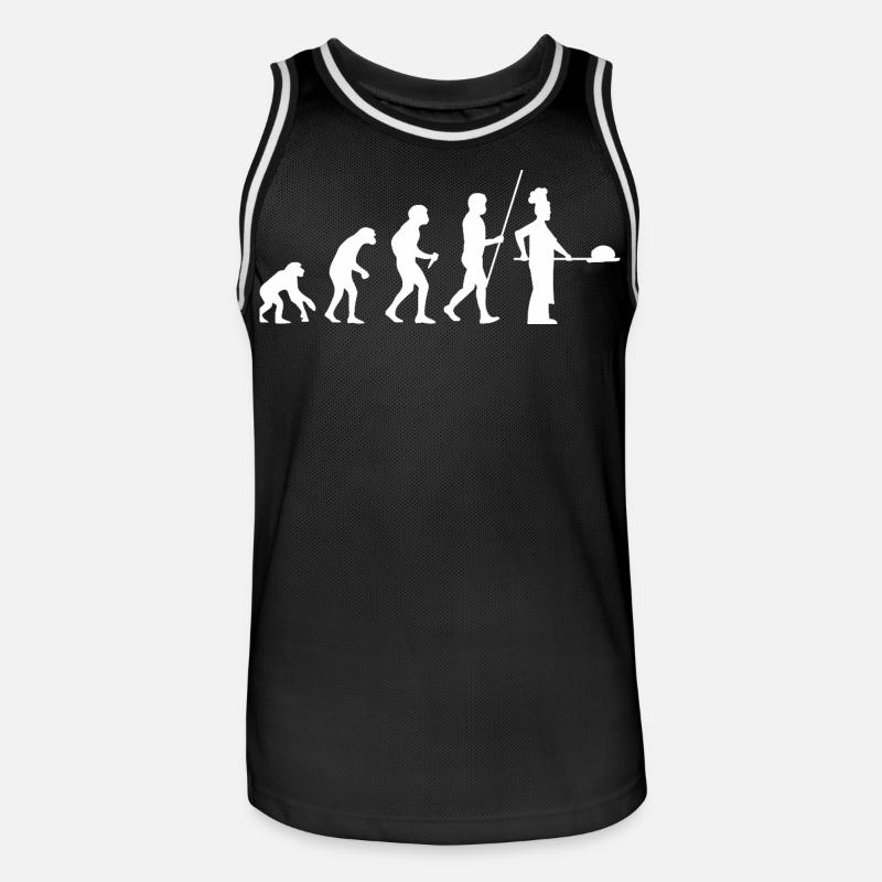 Bäcker Evolution - Männer Basketball-Trikot - Schwarz/Weiß