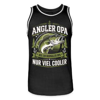 Angler Opa Viel Cooler - Männer Basketball-Trikot - Schwarz/Weiß - Vorne - AI Model Male 185 dark (185cm)