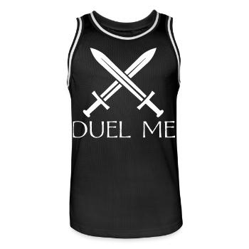Duel Me Ren Faire Medieval - Maillot de basket Homme - noir/blanc - Devant - AI Model Male 185 dark (185cm)