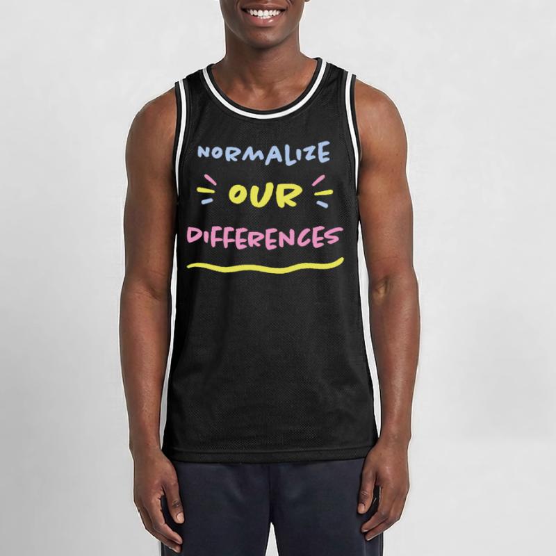 Normalize our Differences - Inclusion ASD ADHD Men's Basketball Jersey