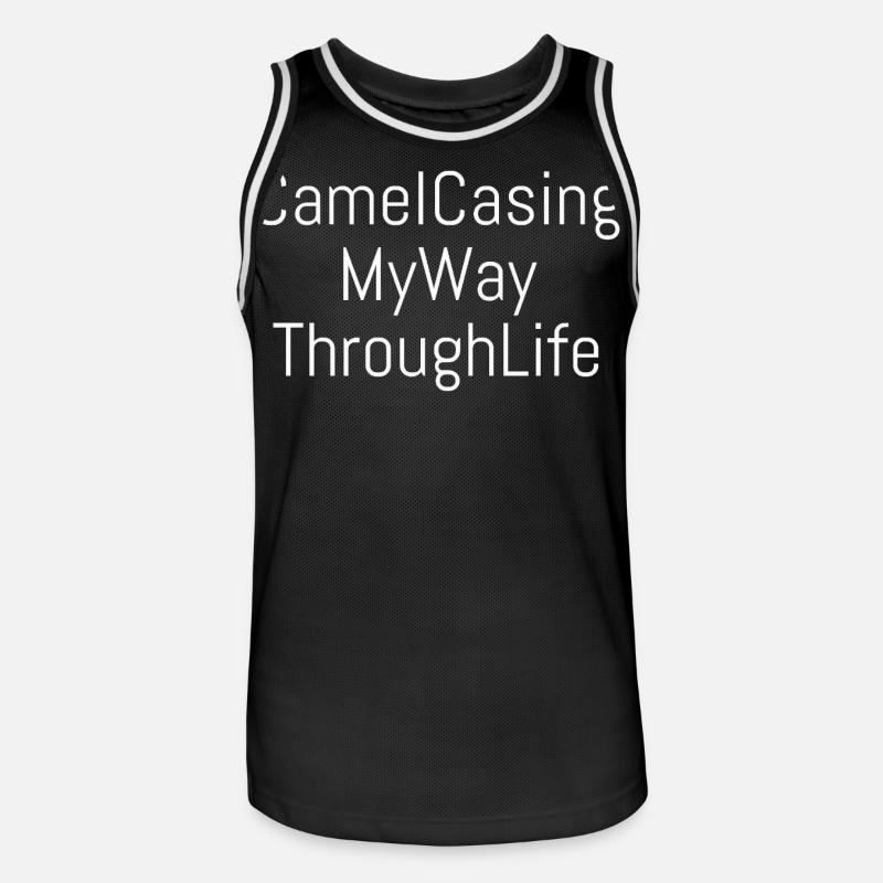 CamelCasing | Computer Science - Nerd - Coder - Men's Basketball Jersey - black/white