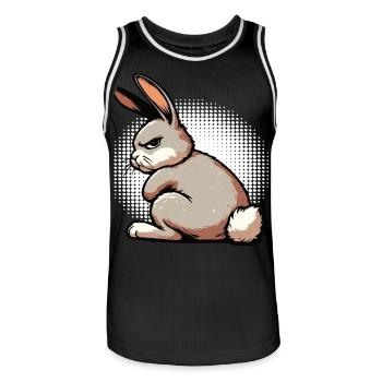 Kaninchen Hase Hasen langohr Klopfer Rammler - Männer Basketball-Trikot - Schwarz/Weiß - Vorne - AI Model Male 185 dark (185cm)