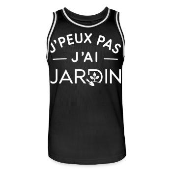 Jardin Humour Cadeau Amoureux du Jardinage - Maillot de basket Homme - noir/blanc - Devant - AI Model Male 185 dark (185cm)