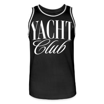Yacht Club - Männer Basketball-Trikot - Schwarz/Weiß - Vorne - AI Model Male 185 dark (185cm)