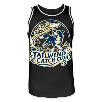 TAILWIND CATCH CLUB Dog - Men's Basketball Jersey - black/white - Front - AI Model Male 185 dark (185cm)