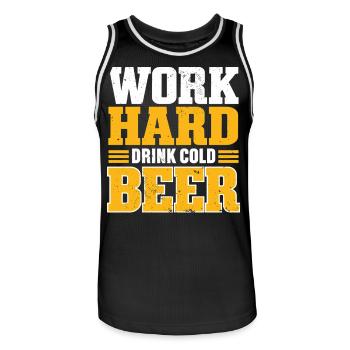 Beer Beer Lover Bavaria Beer Garden Gift - Men's Basketball Jersey - black/white - Front - AI Model Male 185 dark (185cm)