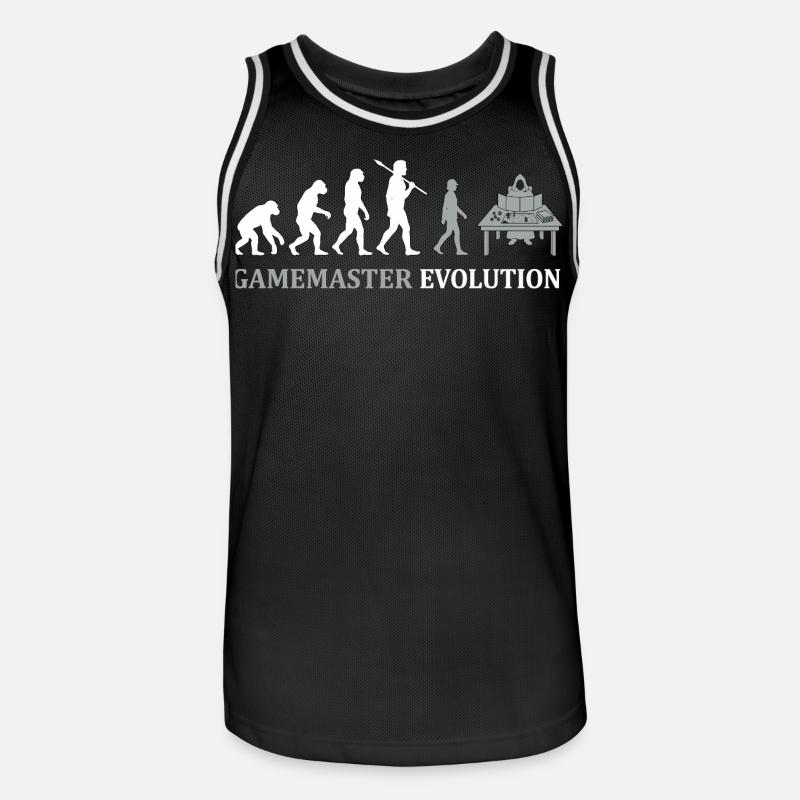 Gamemaster Evolution – Tabletop RPG Design - Men's Basketball Jersey - black/white