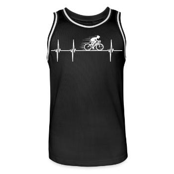 Vélo de route Heartbeat - Maillot de basket Homme - noir/blanc - Devant - AI Model Male 185 dark (185cm)